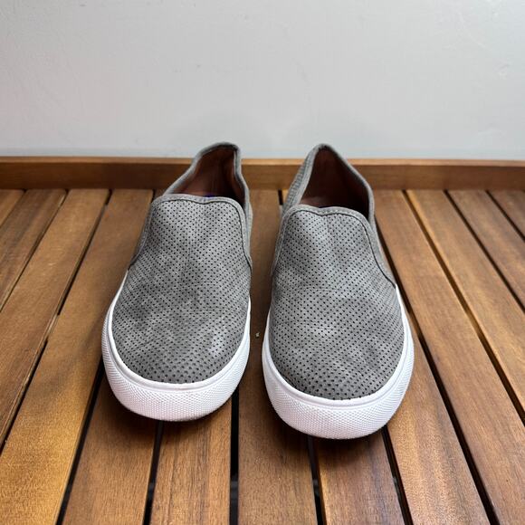 Steve Madden Shoes - Steve Madden Zarayy Womens Grey Canvas Sneakers Size 8.5 Perforated Low